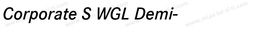 Corporate S WGL Demi字体转换